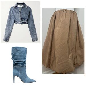 ASOS BROWN BALLOON MIDI SKIRT- MEDIUM-PRELOVED